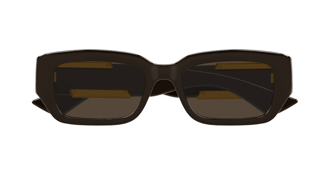 Óculos de sol bottega veneta bv1406s 003 marron rectangular / squared unisex tamanho 53mm - Vista de detalhe