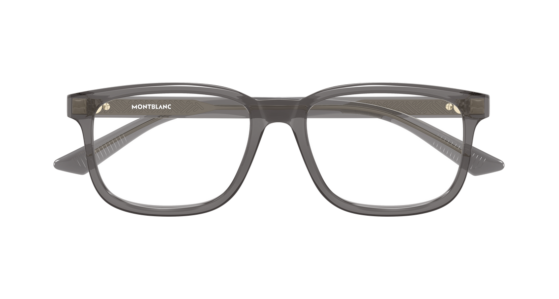 Occhiali da vista montblanc mb0452o 004 gris rectangular / squared masculino taglia 55mm - Vista dettagliata