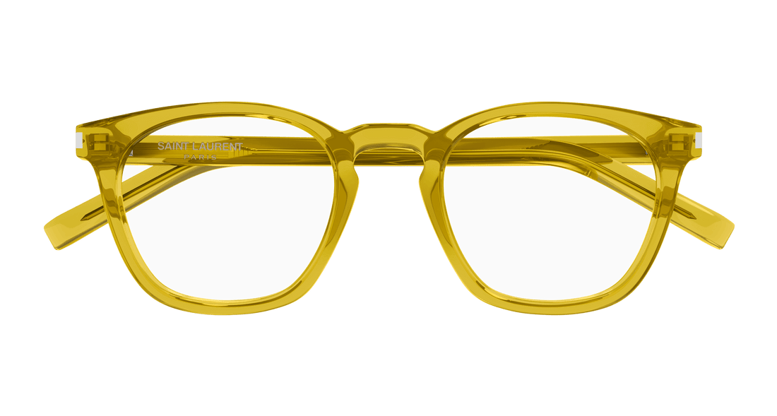 Brillen saint laurent sl 28 opt 013 amarillo round unisex größe 50mm - Detailansicht