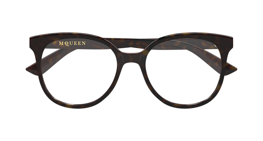 Brillen alexander mcqueen am0540o 002 havana cat eye femenino größe 54mm - Detailansicht