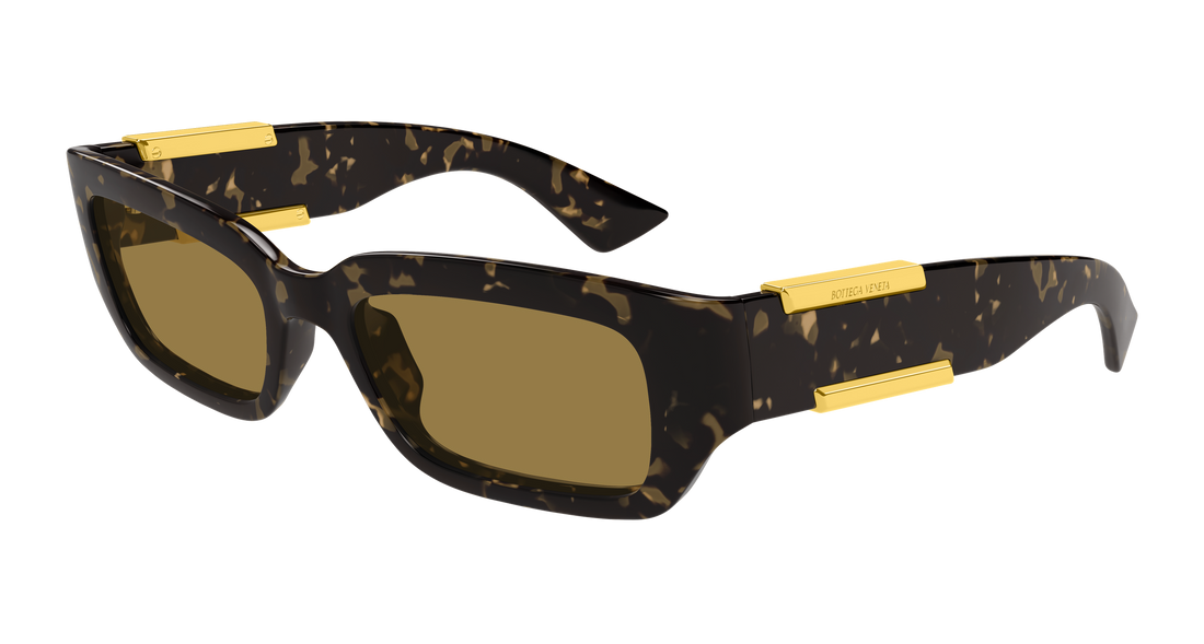 Óculos de sol bottega veneta bv1406s 002 havana rectangular / squared unisex tamanho 53mm - Vista principal