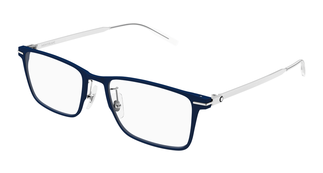 Óculos graduados montblanc mb0396on 009 azul square masculino tamanho 56mm - Vista principal