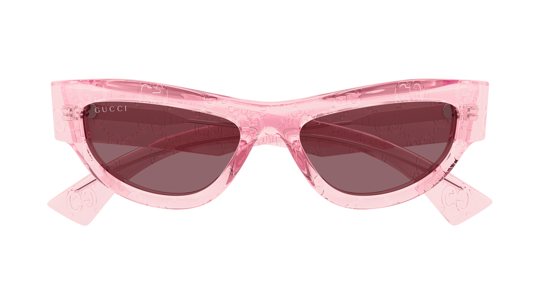 Occhiali da sole gucci gg1834s 010 rosa cat eye femenino taglia 53mm - Vista dettagliata