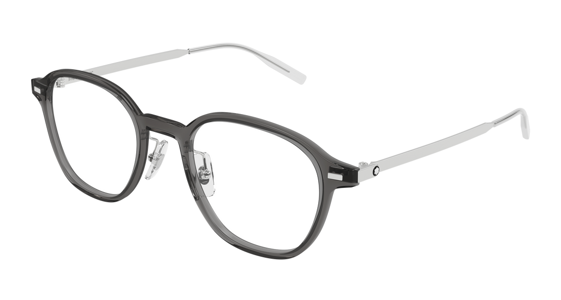 Occhiali da vista montblanc mb0427o 004 gris round/oval/panthos masculino taglia 50mm - Vista principale