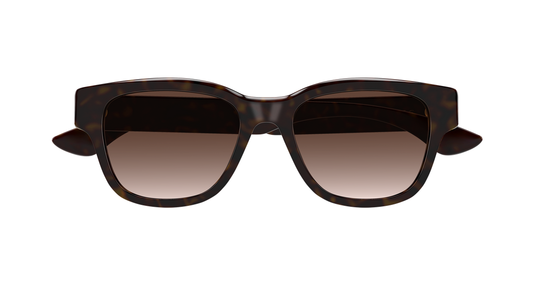 Sonnenbrillen alexander mcqueen am0528sa 002 havana rectangular / squared unisex größe 54mm - Detailansicht