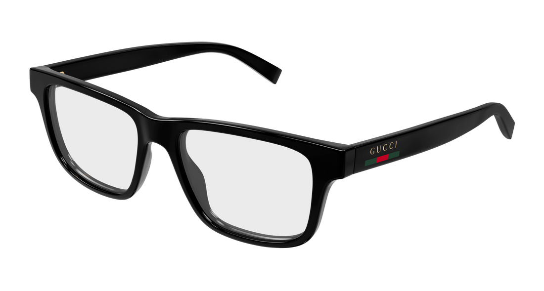 Brillen gucci gg1987o 001 negro rectangular / squared masculino größe 54mm - Hauptansicht