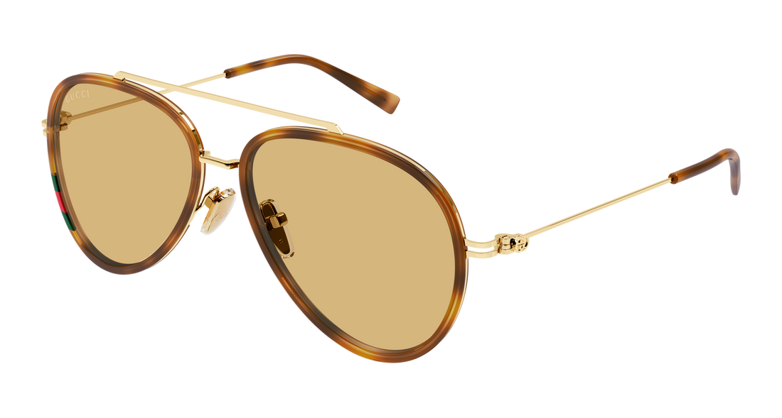 Occhiali da sole gucci gg1981s 002 havana pilot/navigator masculino taglia 56mm - Vista principale