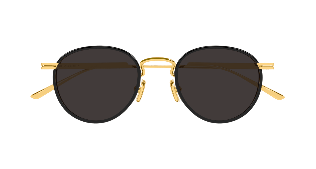 Óculos de sol bottega veneta bv1389s 001 dorado round masculino tamanho 48mm - Vista de detalhe