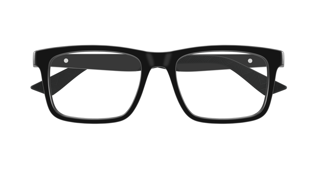 Gafas graduadas montblanc mb0434o 002 negro rectangular / squared masculino talla 55mm - Vista de detalle