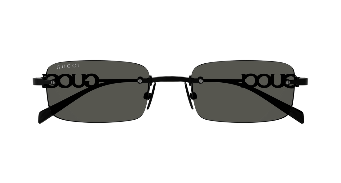 Gafas de sol gucci gg1808s 001 negro square masculino talla 52mm - Vista de detalle