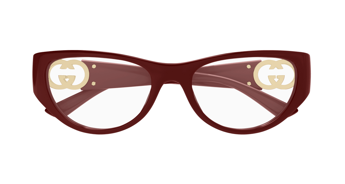 Gafas graduadas gucci gg1825o 003 burdeos cat eye femenino talla 54mm - Vista de detalle