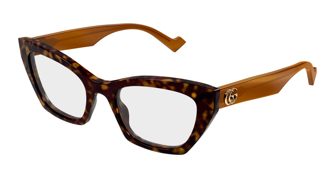 Brillen gucci gg1334o 005 havana cat eye femenino größe 52mm - Hauptansicht
