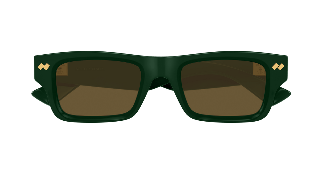 Óculos de sol bottega veneta bv1351s 005 verde square unisex tamanho 50mm - Vista de detalhe