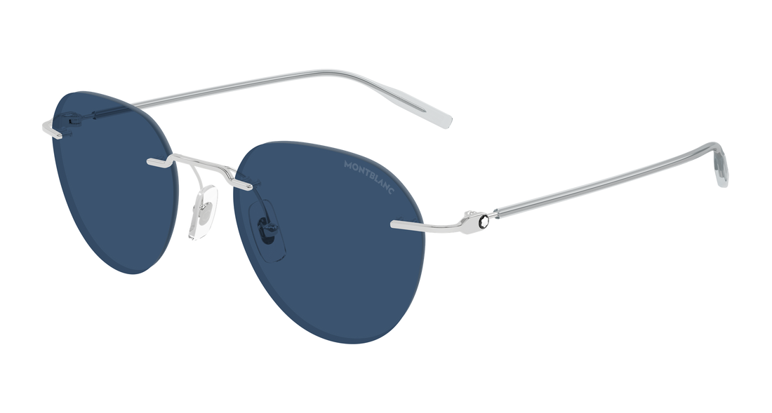 Gafas de sol montblanc mb0428s 004 plateado round/oval/panthos masculino talla 51mm - Vista principal