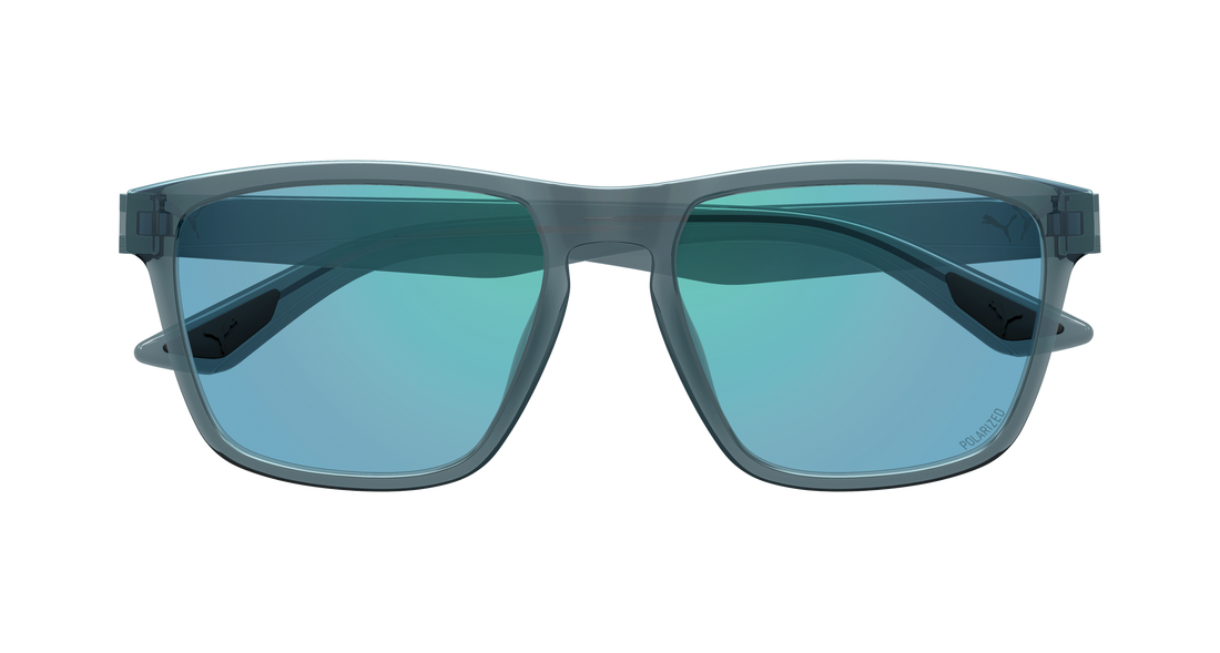 Sunglasses puma pu0505s 005 azul rectangular / squared masculino size 57mm - Detailed view