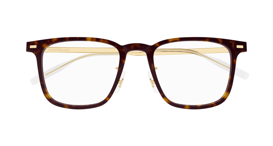 Óculos graduados montblanc mb0395on 003 havana square masculino tamanho 51mm - Vista de detalhe