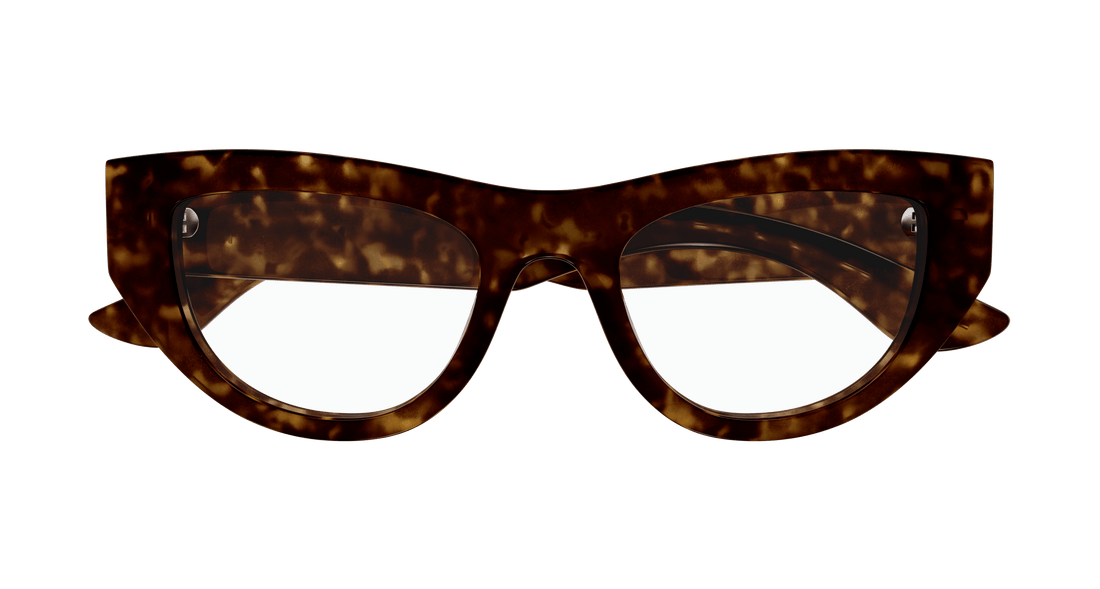 Brillen alexander mcqueen am0512o 002 havana cat eye femenino größe 51mm - Detailansicht