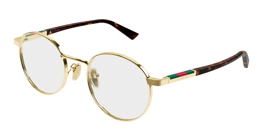 Occhiali da vista gucci gg1966ok 002 dorado round/oval/panthos masculino taglia 51mm - Vista principale