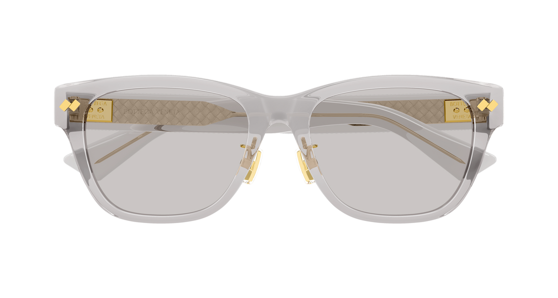 Óculos de sol bottega veneta bv1402sk 004 gris rectangular / squared unisex tamanho 55mm - Vista de detalhe