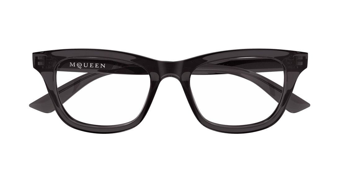 Brillen alexander mcqueen am0515o 009 gris cat eye femenino größe 52mm - Detailansicht