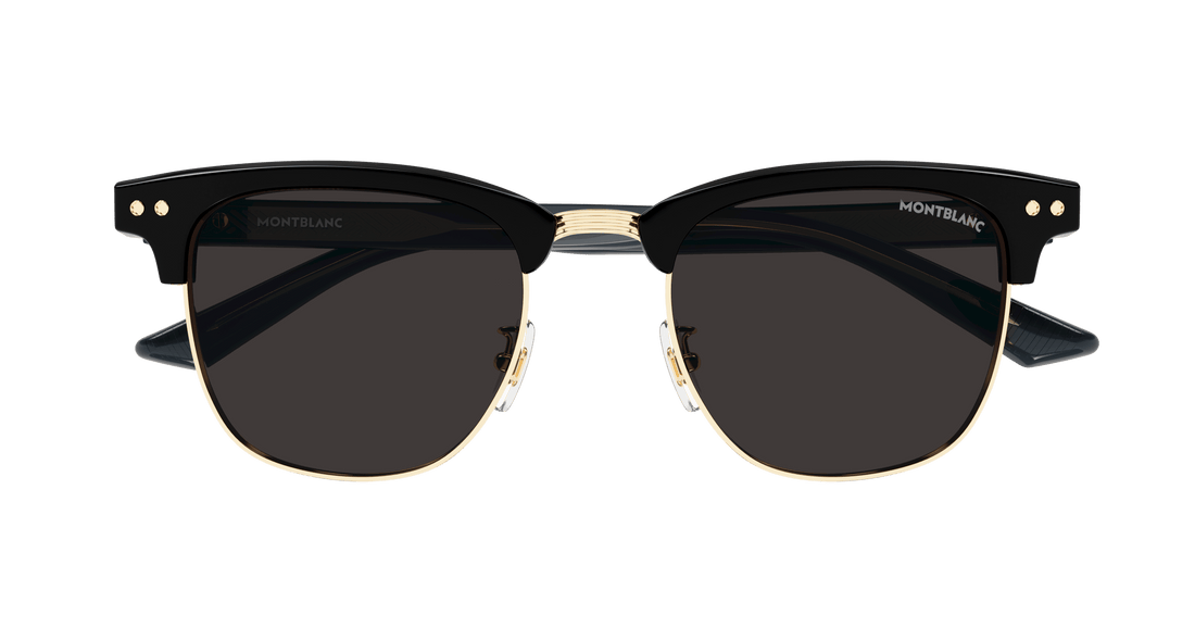 Lunettes de soleil montblanc mb0382s 001 negro square masculino taille 52mm - Vue détaillée