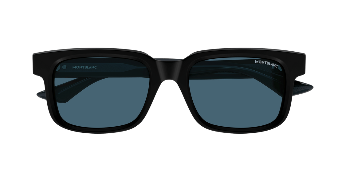 Zonnebrillen montblanc mb0383s 003 negro square masculino maat 54mm - Detailaanzicht