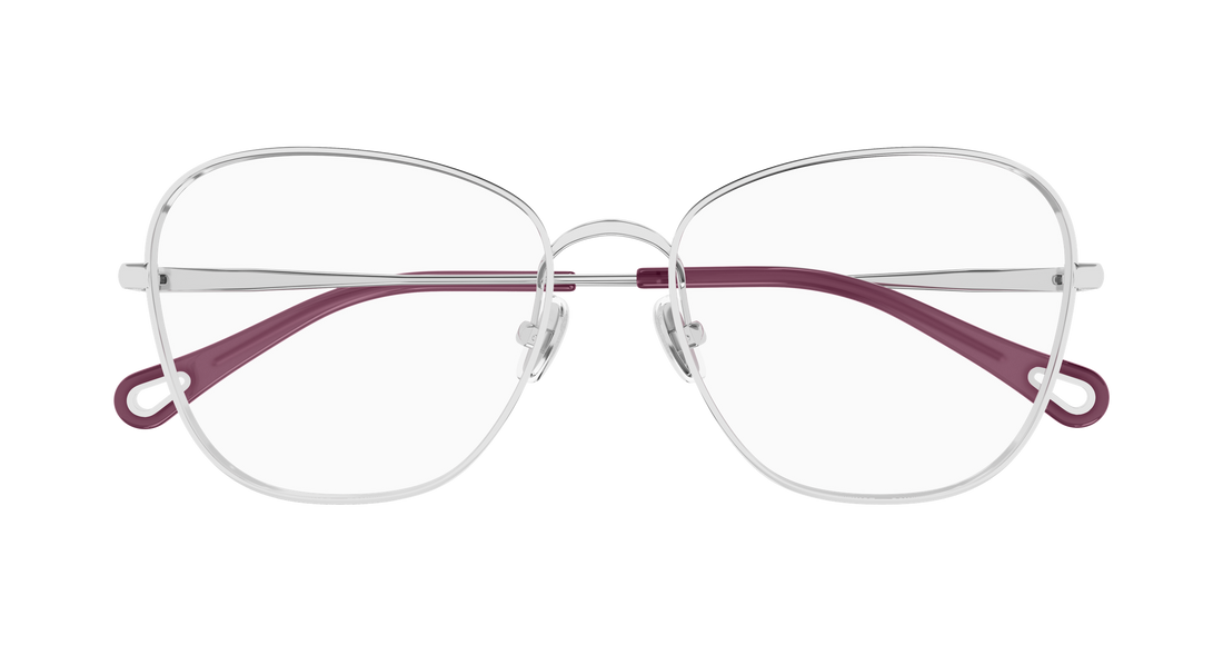 Dioptrijske naočale chloé ch0344o 001 plateado cat eye femenino veličina 56mm - Detaljni prikaz
