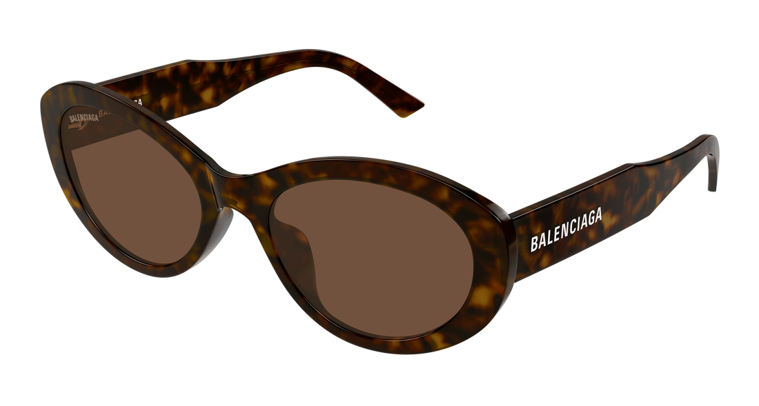 Lunettes de soleil balenciaga bb0446s 002 havana round/oval/panthos femenino taille 56mm - Vue principale
