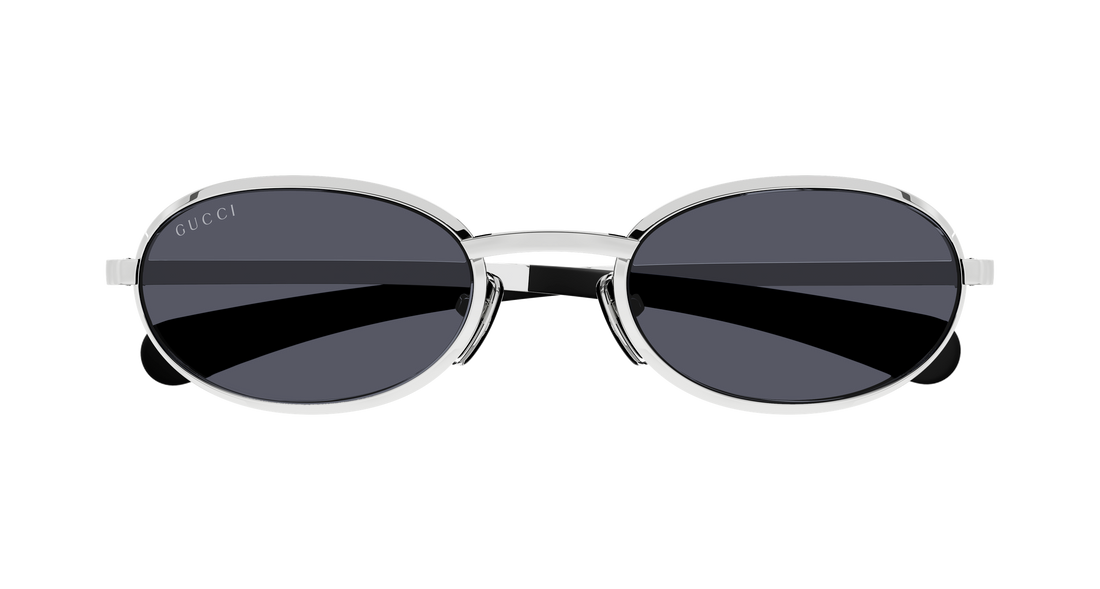 Óculos de sol gucci gg1942s 002 plateado round/oval/panthos masculino tamanho 53mm - Vista de detalhe