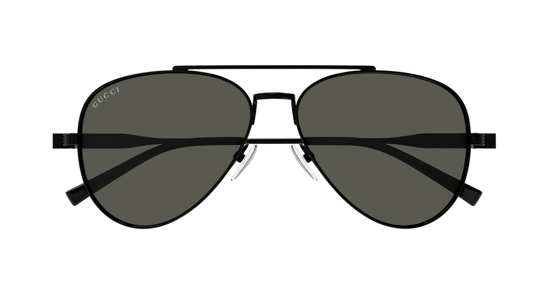 Óculos de sol gucci gg1874s 001 negro pilot masculino tamanho 57mm - Vista de detalhe