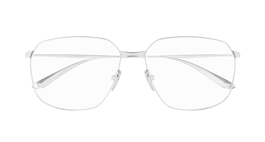 Gafas graduadas balenciaga bb0414o 002 plateado square femenino talla 61mm - Vista de detalle