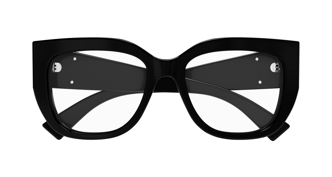Óculos graduados gucci gg1846o 001 negro butterfly femenino tamanho 54mm - Vista de detalhe