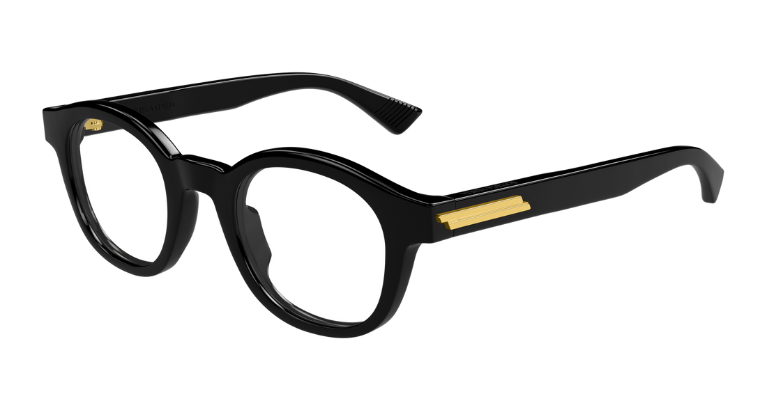 Occhiali da vista bottega veneta bv1413o 001 negro round/oval/panthos masculino taglia 46mm - Vista principale