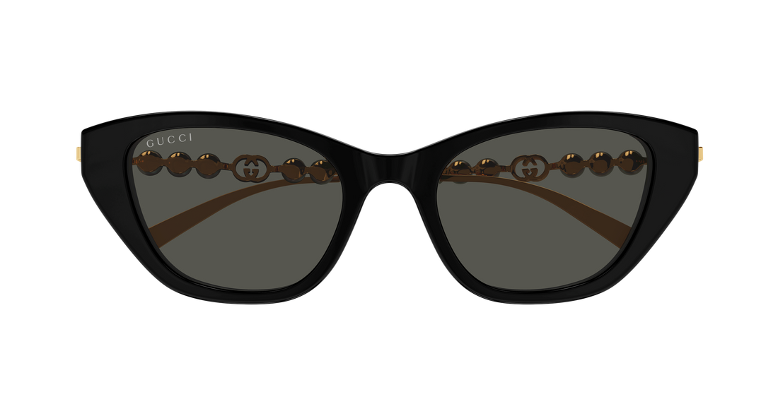 Óculos de sol gucci gg1968s 001 negro cat eye femenino tamanho 50mm - Vista de detalhe