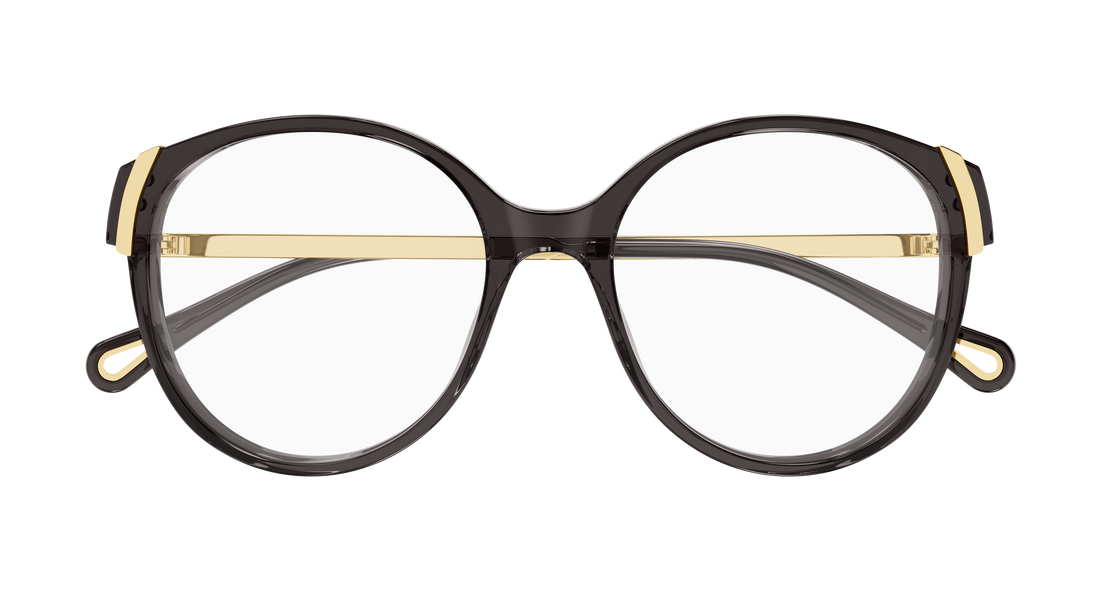 Prescription glasses chloé ch0328o 006 gris round/oval/panthos femenino size 54mm - Detailed view