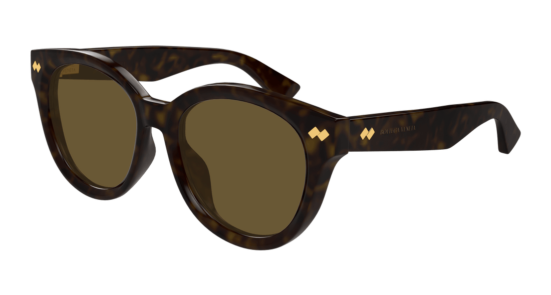 Óculos de sol bottega veneta bv1352sk 002 havana round femenino tamanho 55mm - Vista principal