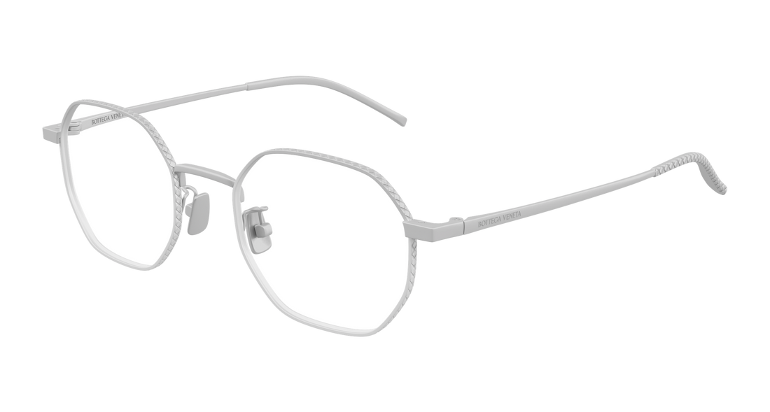 Occhiali da vista bottega veneta bv1423oa 002 plateado round/oval/panthos unisex taglia 50mm - Vista principale