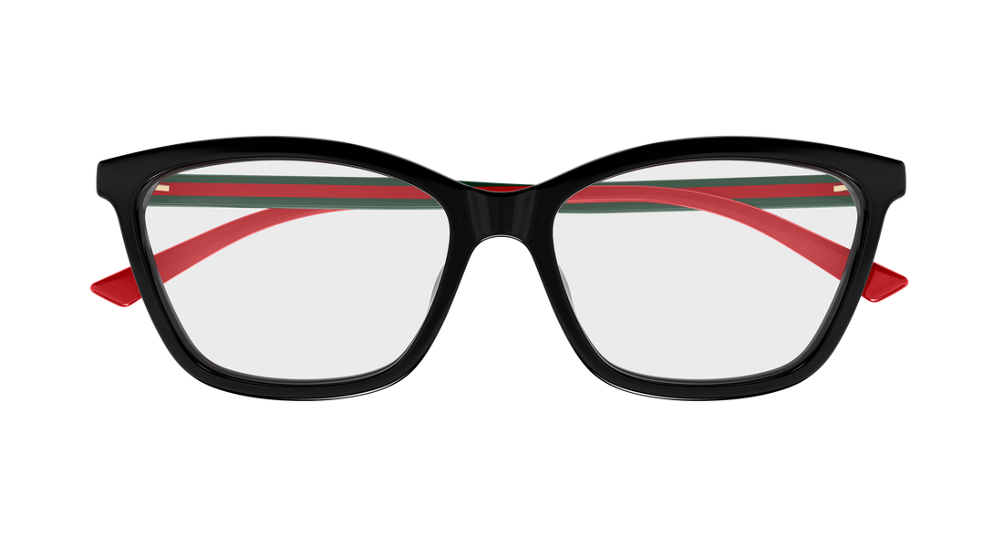 Óculos graduados gucci gg1989o 001 negro cat eye femenino tamanho 56mm - Vista de detalhe