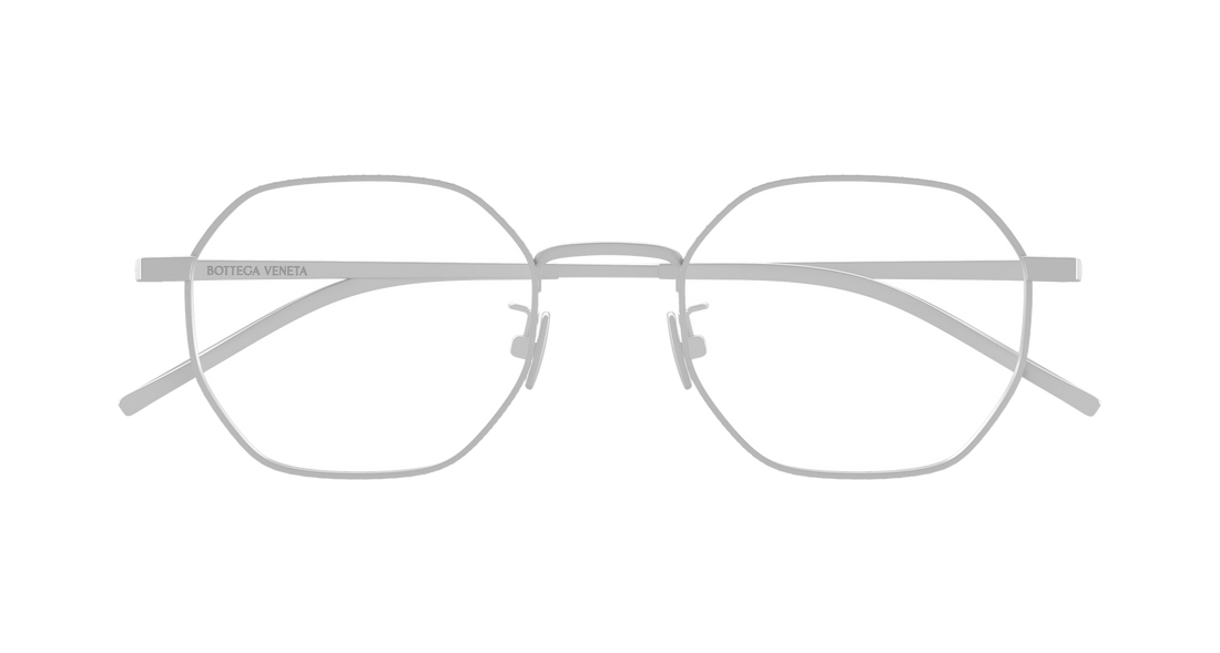 Óculos graduados bottega veneta bv1423oa 002 plateado round/oval/panthos unisex tamanho 50mm - Vista de detalhe
