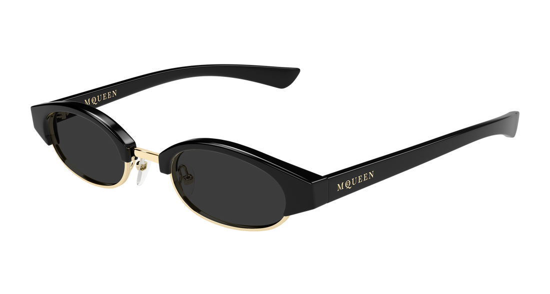 Occhiali da sole alexander mcqueen am0534s 001 negro round/oval/panthos unisex taglia 48mm - Vista principale