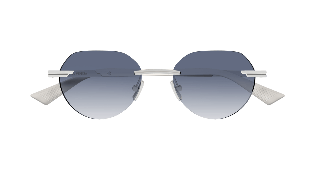 Óculos de sol bottega veneta bv1379s 004 plateado round masculino tamanho 51mm - Vista de detalhe