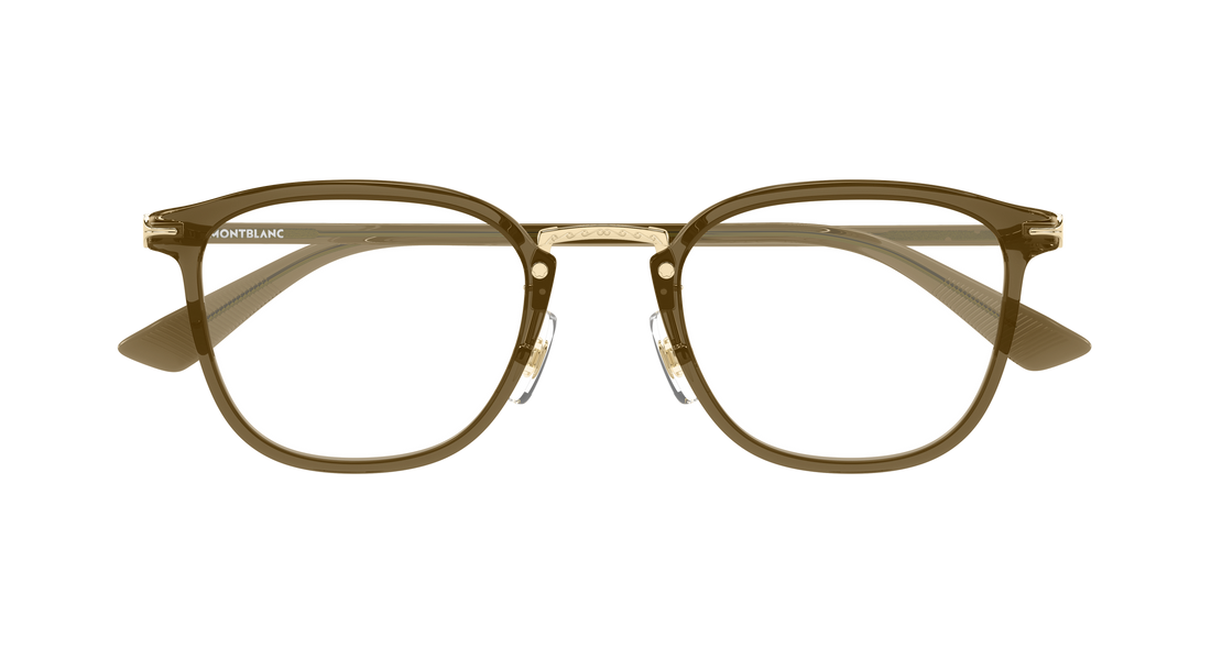 Gafas graduadas montblanc mb0440oa 004 marron round/oval/panthos masculino talla 50mm - Vista de detalle