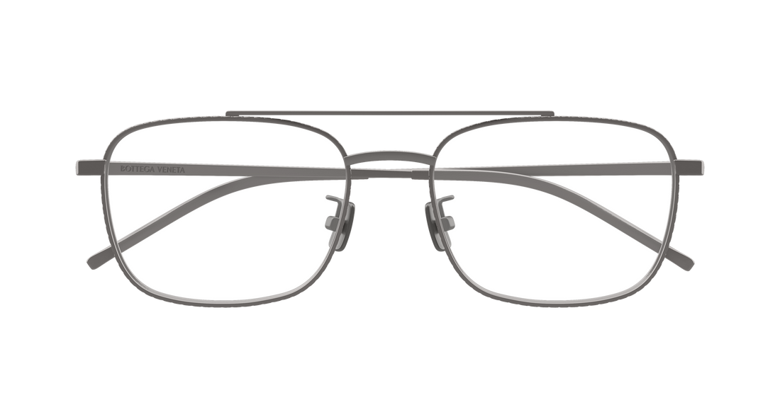 Occhiali da vista bottega veneta bv1425oa 003 plateado rectangular / squared unisex taglia 55mm - Vista dettagliata