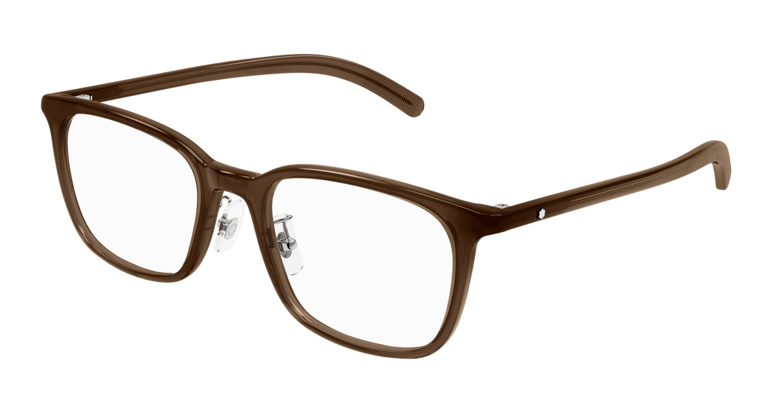 Occhiali da vista montblanc mb0418oj 003 marron square masculino taglia 53mm - Vista principale