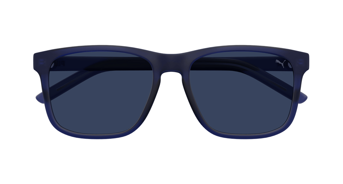 Sunglasses puma pu0494s 005 azul square masculino size 57mm - Detailed view