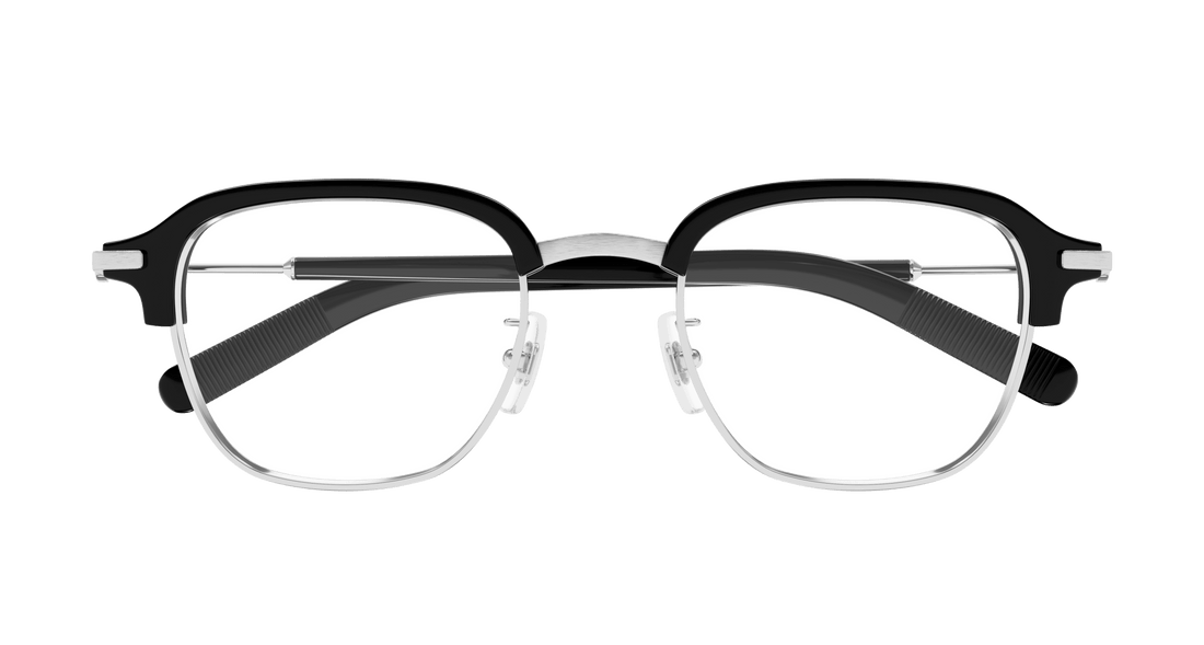 Briller montblanc mb0390o 001 plateado square masculino størrelse 50mm - Detaljeret visning