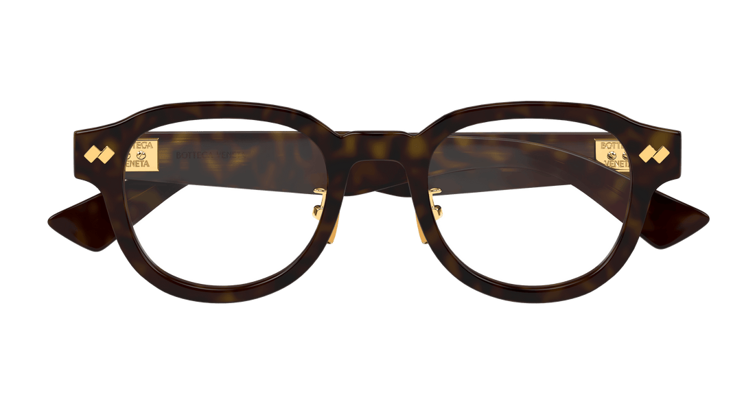 Occhiali da vista bottega veneta bv1355oj 006 havana round unisex taglia 51mm - Vista dettagliata