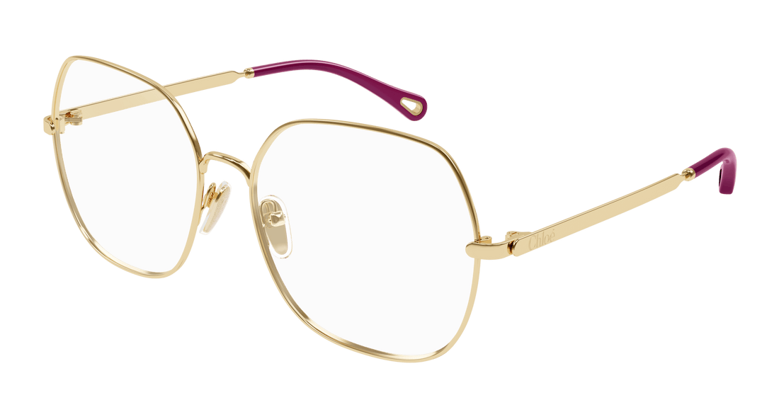 Óculos graduados chloé ch0284o 001 dorado square femenino tamanho 57mm - Vista principal