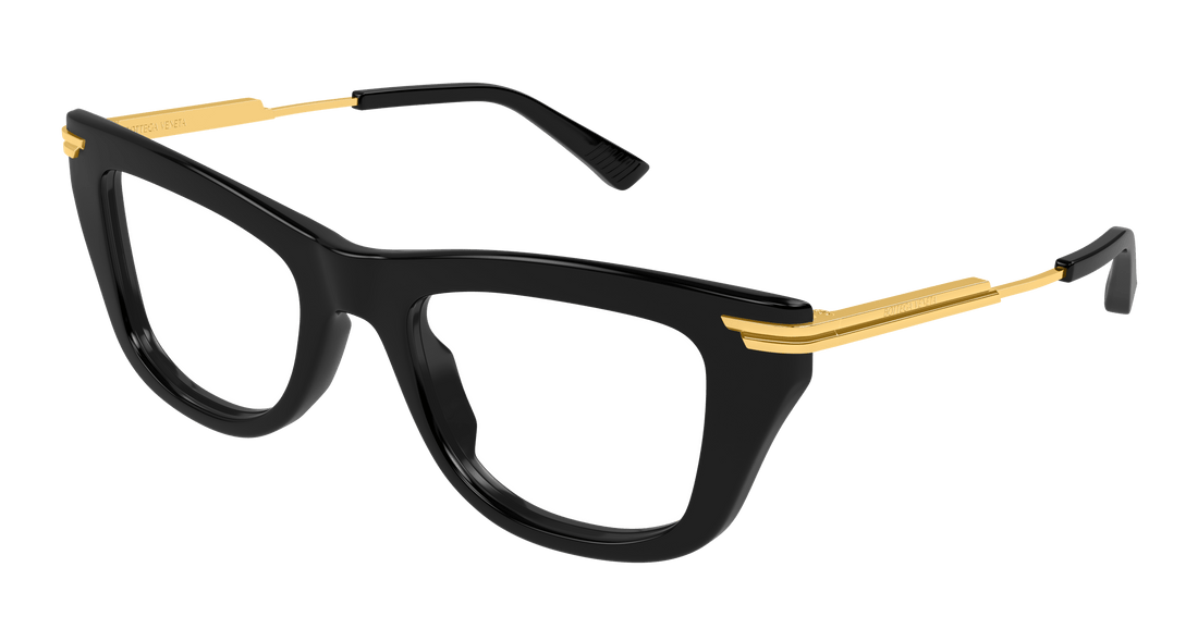 Gafas graduadas bottega veneta bv1370o 001 negro square unisex talla 50mm - Vista principal