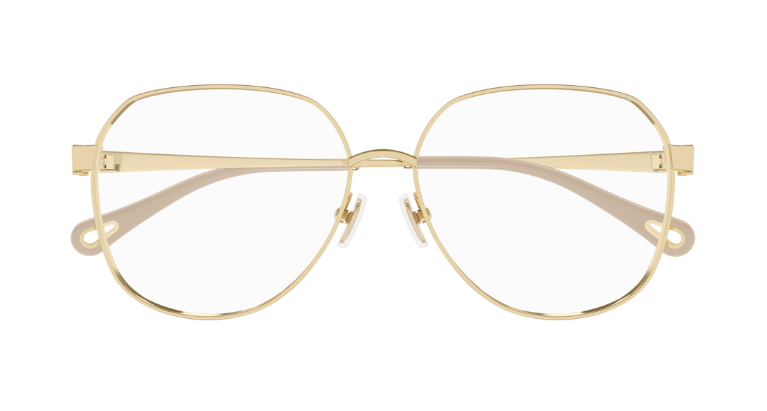 Prescription glasses chloé ch0307o 001 dorado round femenino size 58mm - Detailed view
